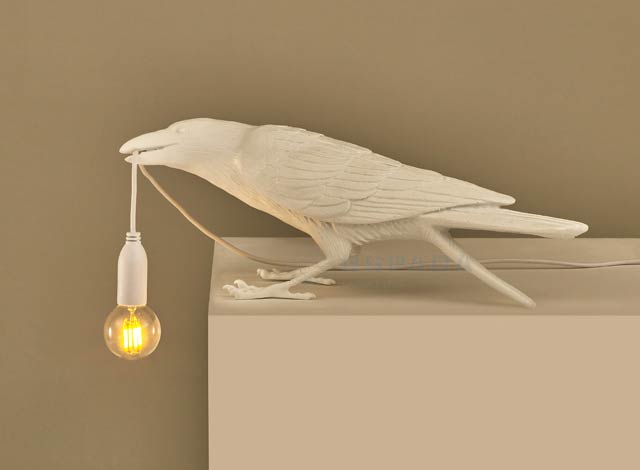 Creative Raven Sculpture LED Bird Lamps