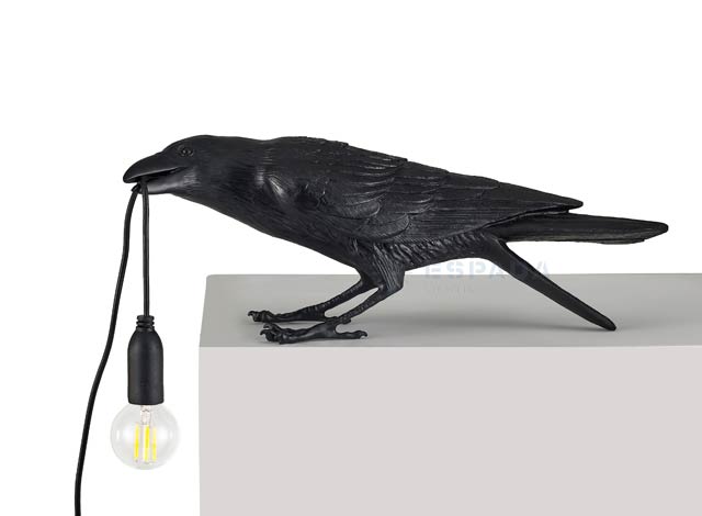 Creative Raven Sculpture LED Bird Lamps